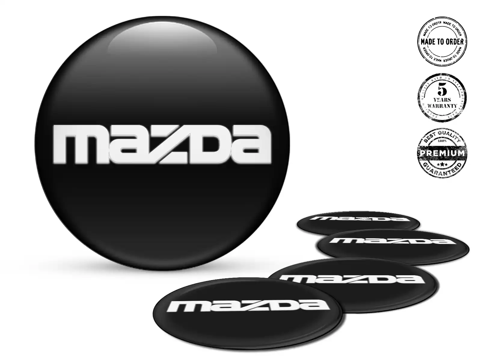 Mazda Pegatina de Rueda Logo Edición de Cúpula Epoxi